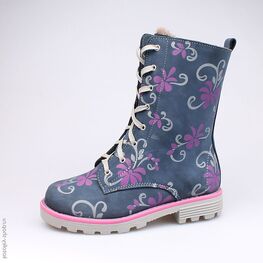 652077-51 Сапожки для девочки светло-синий