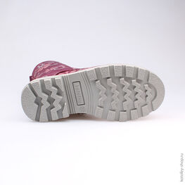 652077-52 Сапожки для девочки бордовый фото №3