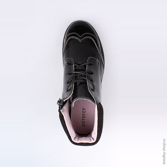 652079-21 Ботинки для девочки черный фото №4