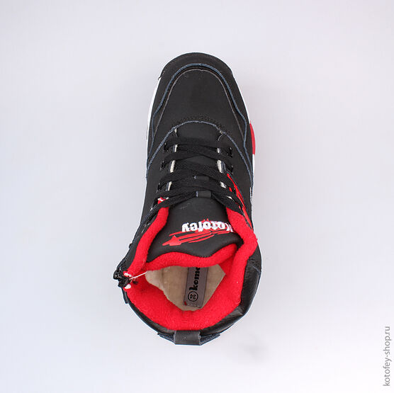 653003-41 Сапожки для мальчики черно-красный фото №4