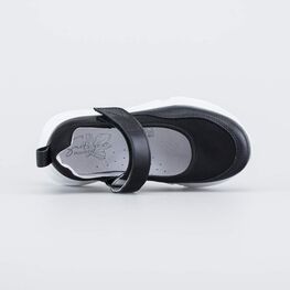 534047-22 Кожаные туфли для школы для девочки черный фото №4