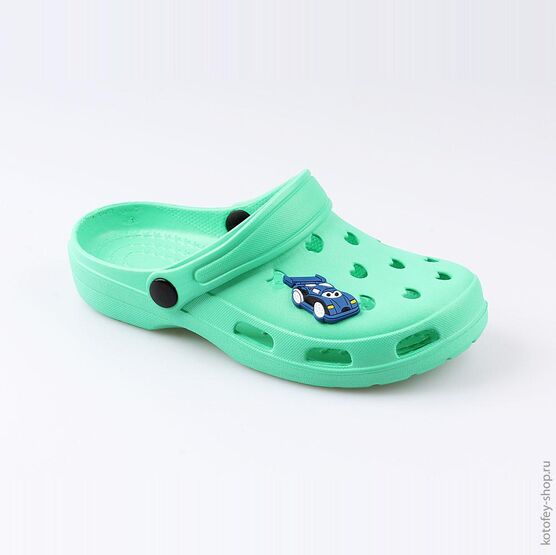 03014004-40 Украшение для обуви Машина синяя для мальчики синий фото №2