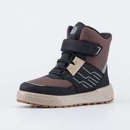 654723-41 Мембранные зимние ботинки для мальчика для мальчики коричневый + черный