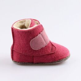 007014-42 Войлочные пинетки для девочки Котик для девочки фуксия фото №2