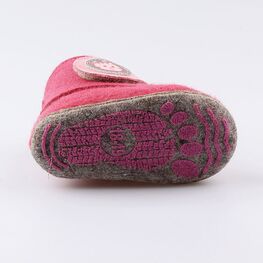 007014-42 Войлочные пинетки для девочки Котик для девочки фуксия фото №3