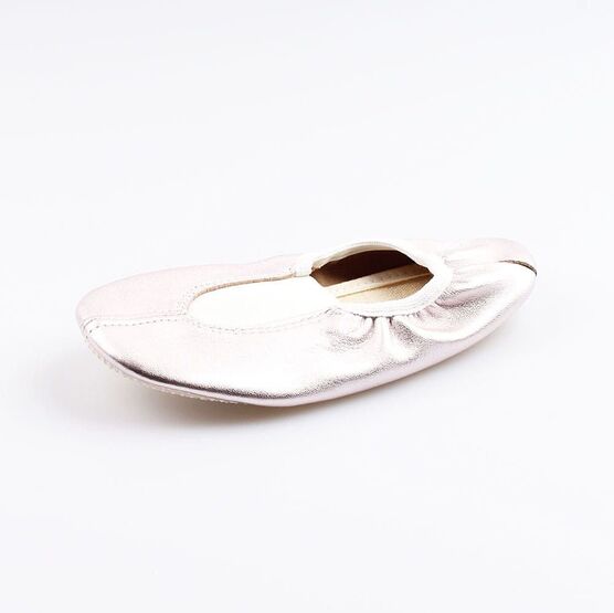 412003-00 Чешки розовый-серебристый для девочки беж-срб