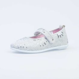 531143-73 Нарядные текстильные туфли для девочки для девочки белый