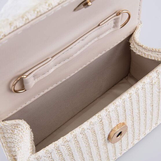 02802393-40 Детская мини сумочка Жемчуг для девочки бежевый фото №4
