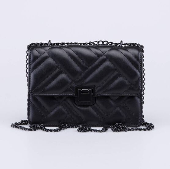 02802395-40 Детская черная сумочка со стежкой для девочки черный