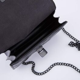 02802395-40 Детская черная сумочка со стежкой для девочки черный фото №4