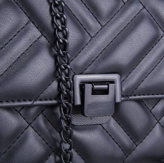 02802395-40 Детская черная сумочка со стежкой для девочки черный фото №5