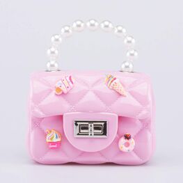02802397-40 Детская мини сумочка Жемчуг для девочки розовый