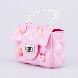 02802397-40 Детская мини сумочка Жемчуг для девочки розовый фото №2