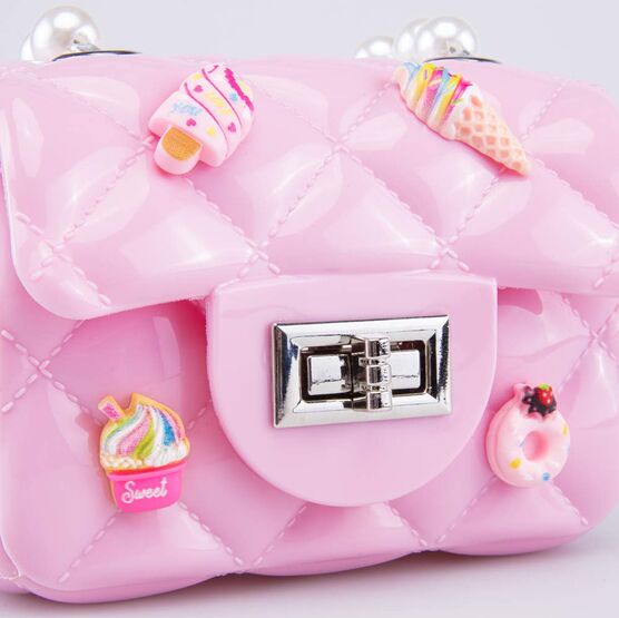 02802397-40 Детская мини сумочка Жемчуг для девочки розовый фото №5