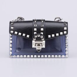 02809295-41 Черная сумочка с прозрачной вставкой для девочки черный