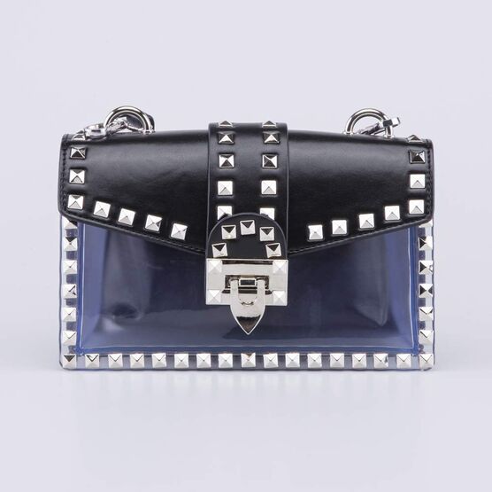 02809295-41 Черная сумочка с прозрачной вставкой для девочки черный