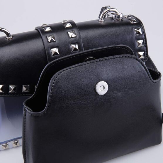 02809295-41 Черная сумочка с прозрачной вставкой для девочки черный фото №5