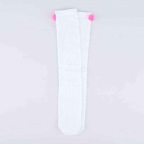 07842352-40 Розовые хлопковые гольфы с помпоном MF для девочки розовый фото №4