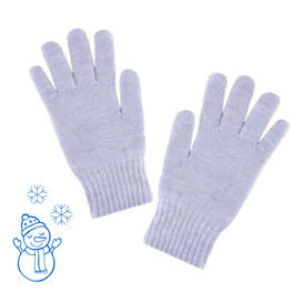 07721176-40 Перчатки детские двухслойные светло-серые для универсальные серый