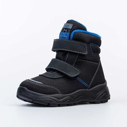 152315-34 Неубиваемые ботинки для мальчика для мальчики черный + синий