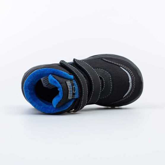 152315-34 Неубиваемые ботинки для мальчика для мальчики черный + синий фото №4