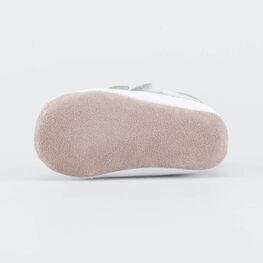 002139-23 Кожаные пинетки на липучке для мальчики оливковый фото №3