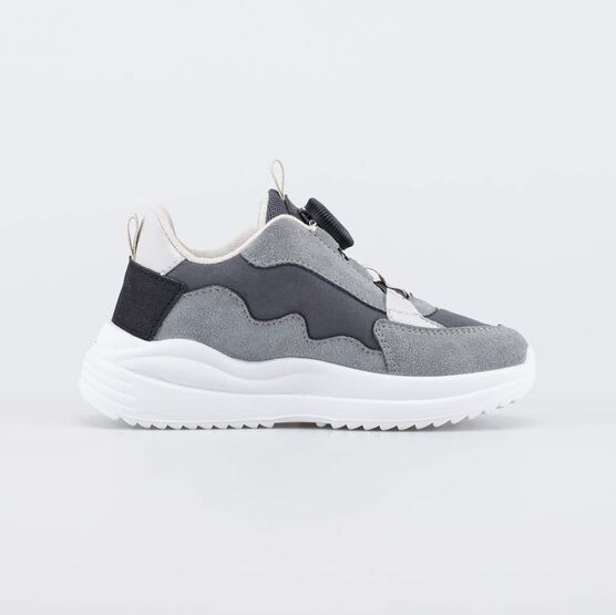 344552-14 Серые кроссовки с системой быстрой шнуровки для мальчики серый фото №2