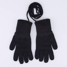 07721215-41 Перчатки из шерсти мериноса черный для мальчики черный