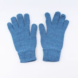 07722132-40 Перчатки детские двухслойные синие для мальчики синий фото №2