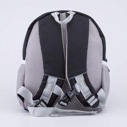 02710349-40 Детский рюкзак с патчами Автогонки для мальчики черный фото №3