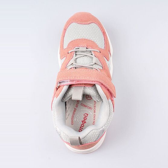 644250-71 Кроссовки на липучках для девочки сер-роз фото №4