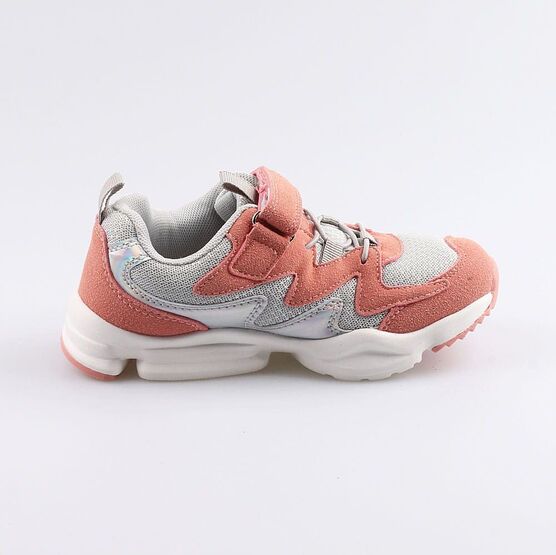 644250-71 Кроссовки на липучках для девочки сер-роз фото №2