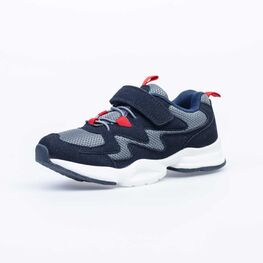 644250-73 Кроссовки на липучках для мальчики син-сер