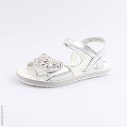 522125-23 Босоножки для девочки серебрист.