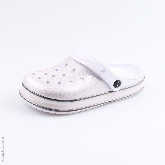 525052-01 Сабо пляжные с LED-подсветкой для девочки серебрист.