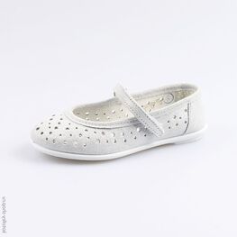 432141-26 Туфли для девочки серебрист.