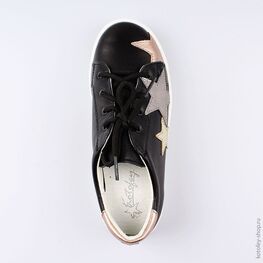 632254-22 Полуботинки для девочки черный фото №4