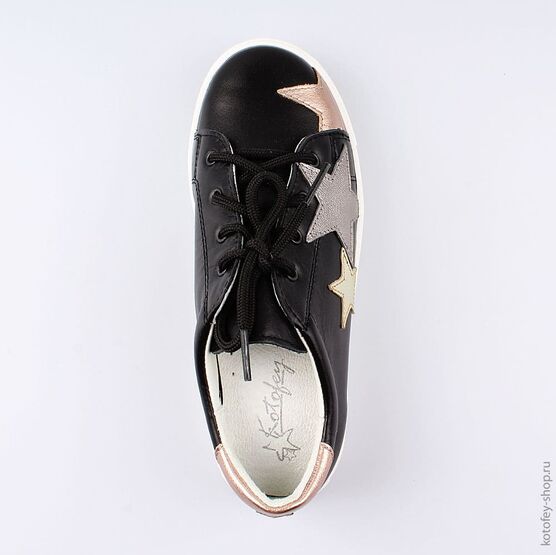 632254-22 Полуботинки для девочки черный фото №4