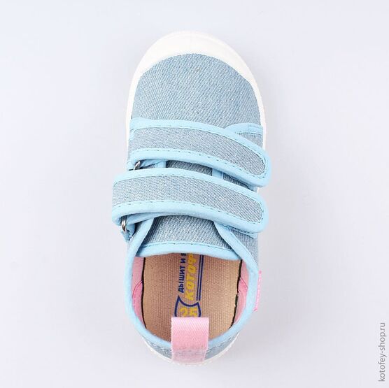 331123-11 Кеды для девочки голубой фото №4