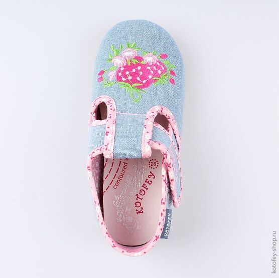 231138-71 Текстильная обувь для девочки гол-роз фото №4