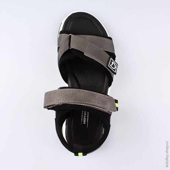 624015-72 Сандалии для мальчики серый фото №4