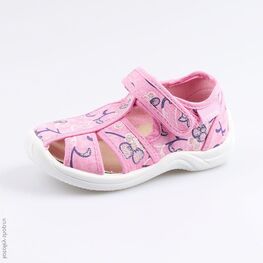 221065-11 Босоножки текстильные для девочки розовый