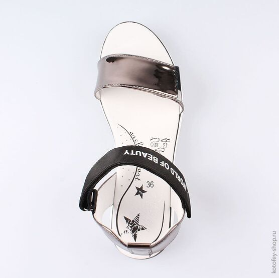 724018-22 Босоножки для девочки серебрист. фото №4