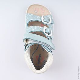 122088-25 Босоножки для девочки голубой фото №4