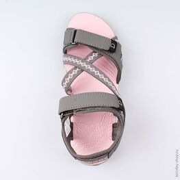 724005-14 Пляжная обувь для девочки сер-роз фото №4