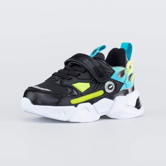 344375-71 Кроссовки c LED для мальчики чер-сал