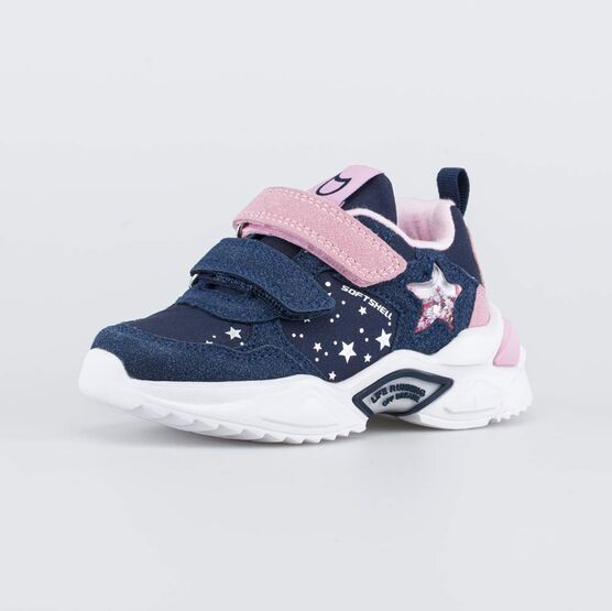 344382-72 Кроссовки для девочки син-роз