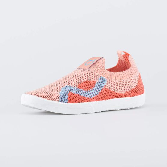 731143-11 Кеды из вязаного текстиля для девочки коралловый для девочки коралл