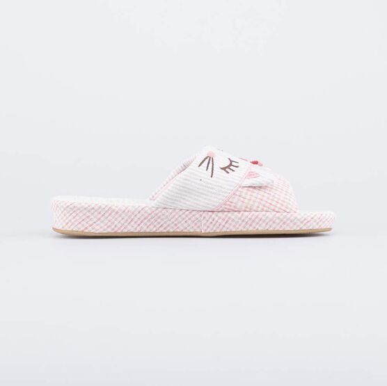 731161-12 Домашние детские тапочки Милая кошечка для девочки розовый фото №2