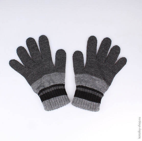07722063-20 Перчатки темно-серые для мальчики серый